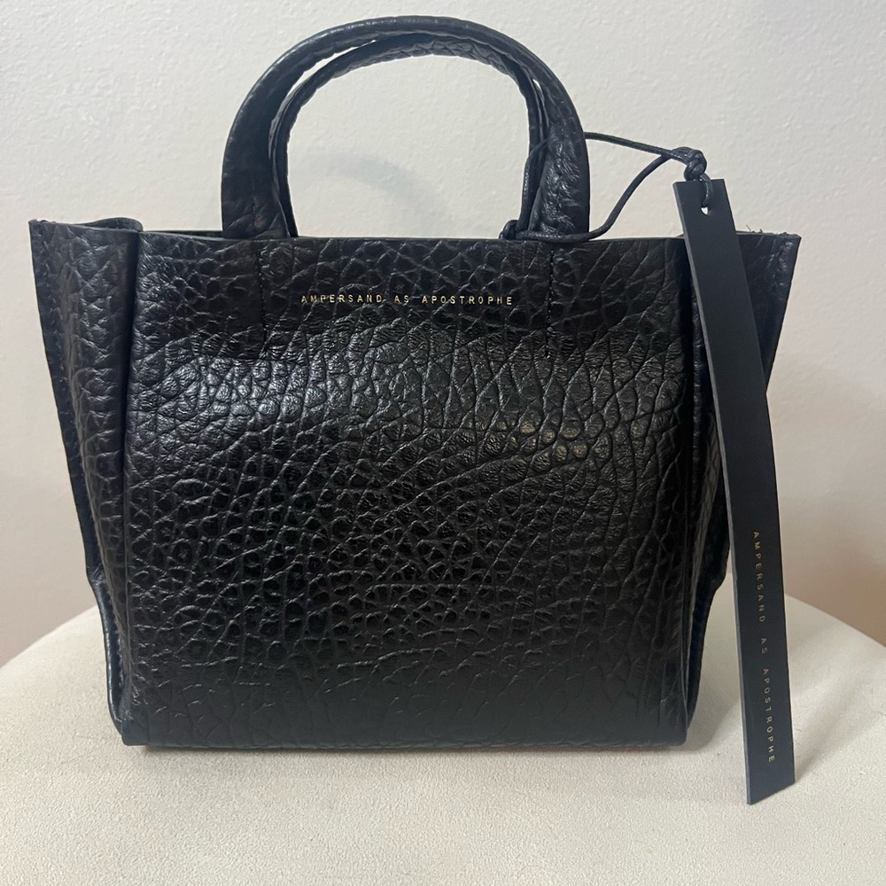 Ampersand As Apostrophe Micro Tote Black Buffalo Textured Bag MSRP$473 SOLD OUT